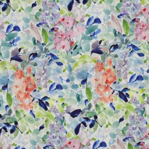 LINNEN VISCOSE CRÊPE DIGITAAL BLOEMEN BLAUW (thumbnail)