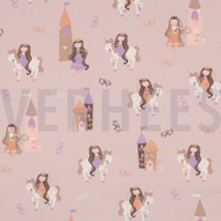 POPELINE DE COTON TISSAGE FIN PRINCESSES MAUVE (thumbnail)