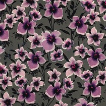 FRENCH TERRY DIGITAL FLOWERS GREEN (thumbnail)