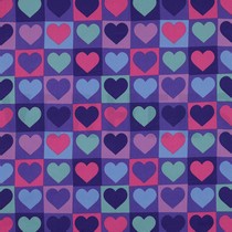 FINE POPLIN HEARTS PURPLE (thumbnail)
