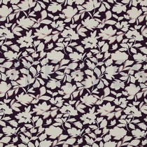 BAMBOO COTTON JERSEY FLOWERS DARK PURPLE (thumbnail)