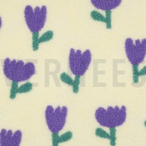 TEDDYSTOFF JACQUARD BLUMEN GEBROCHEN WEISS (thumbnail)