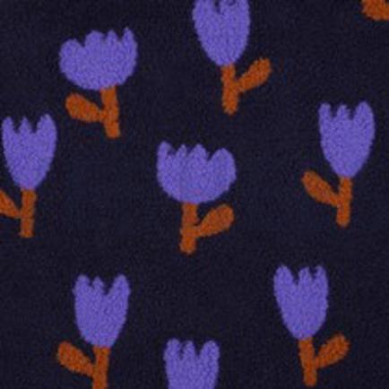 TEDDYSTOFF JACQUARD BLUMEN MARINEBLAU (thumbnail)