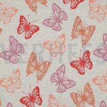 JERSEY MÉLANGE PAILLETTES PAPILLONS ÉCRU MÉLANGÉ (thumbnail)