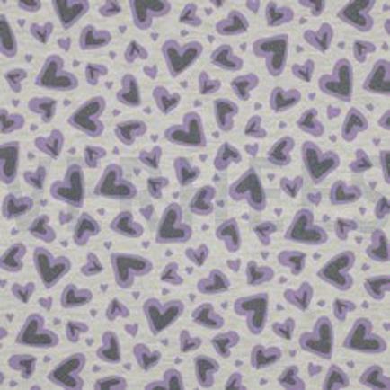 SWEAT MELANGE GLITTER LEOPARD HEARTS ECRU MELANGE (thumbnail)