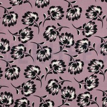 VISCOSE ROSELLA STRETCH FLEURS RAISIN (thumbnail)