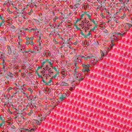 COTON VOILE MATELASSÉ DIGITAL PATCHWORK ROSE (thumbnail)
