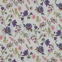 BAUMWOLLE WAFFEL DIGITAL BLUMEN WEISS (thumbnail)