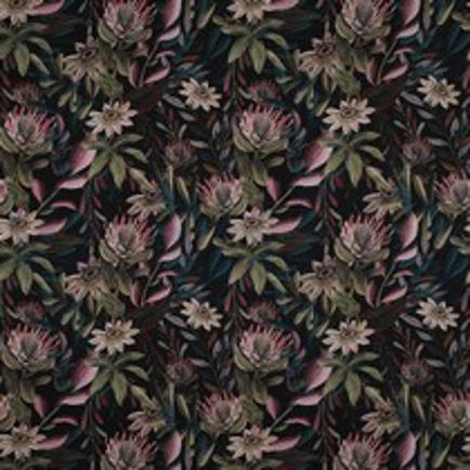 TOILE DÉCORATION FLEURS NOIR (thumbnail)
