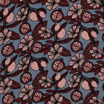 VISCOSE RADIANCE FLOWERS SALMON (thumbnail)