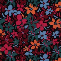 VISCOSE RADIANCE FLOWERS BLACK (thumbnail)