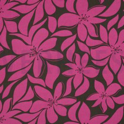 VISCOSE RADIANCE FLOWERS GREEN/PINK (thumbnail)