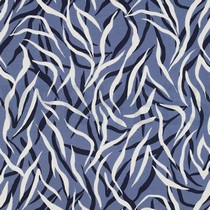 VISKOSE POPELINE STRETCH TIERHAUT JEANSBLAU (thumbnail)