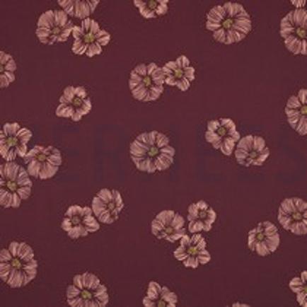 SOFTSHELL DIGITAL FLOWERS AUBERGINE (thumbnail)