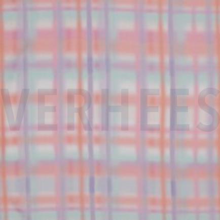 VISCOSE RADIANCE DIGITAL CHECKS PEACH (thumbnail)