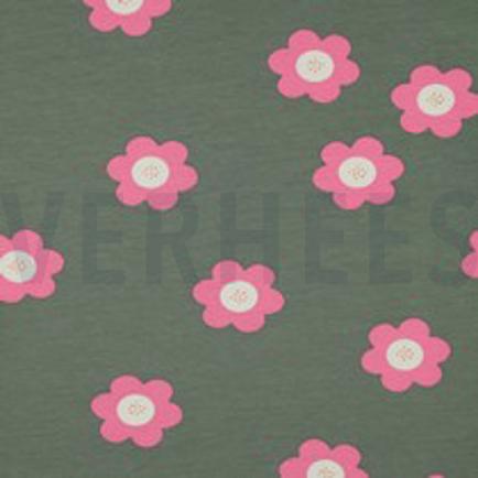 FRENCH TERRY GROSSE BLUMEN JADE (thumbnail)