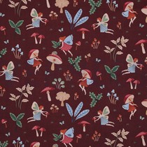 FINE POPLIN FAIRYTALES BURGUNDY (thumbnail)