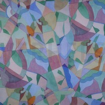 BAUMWOLLE VOILE DIGITAL ABSTRACT MEHRFARBIG (thumbnail)