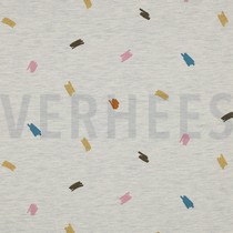 JERSEY MELANGE GLITTER KRABBELS ECRU (thumbnail)