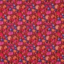 BAUMWOLLE VOILE DIGITAL BLUMEN BORDEAUXROT (thumbnail)