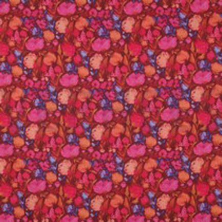 COTTON VOILE DIGITAL FLOWERS BURGUNDY (thumbnail)