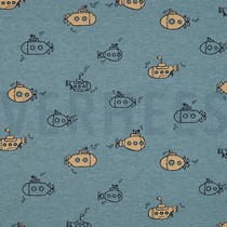 JERSEY MELANGE ONDERZEEËR ROOKBLAUW (thumbnail)