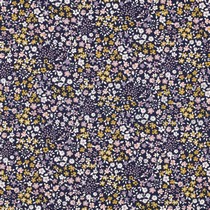 POPLIN SMALL FLOWERS NAVY (thumbnail)