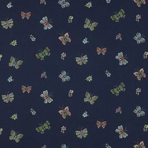 POPELINE DE COTON DIGITAL PAPILLONS BLEU MARINE (thumbnail)