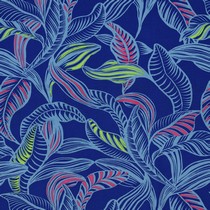 LENZING™ ECOVERO™ BLÄTTER KOBALTBLAU (thumbnail)