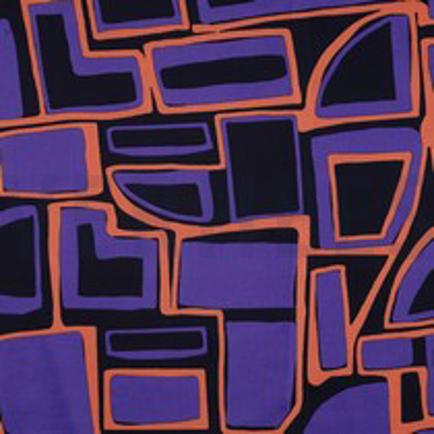 KATOEN SATIJN GEOMETRISCH MARINEBLAUW (thumbnail)