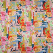 COTTON SATIN DIGITAL PATCHWORK YELLOW (thumbnail)