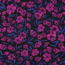 COTTON SATIN DIGITAL FLOWERS FUCHSIA (thumbnail)