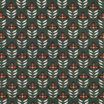 TOILE DÉCORATION FLEURS VERT ANCIEN (thumbnail)