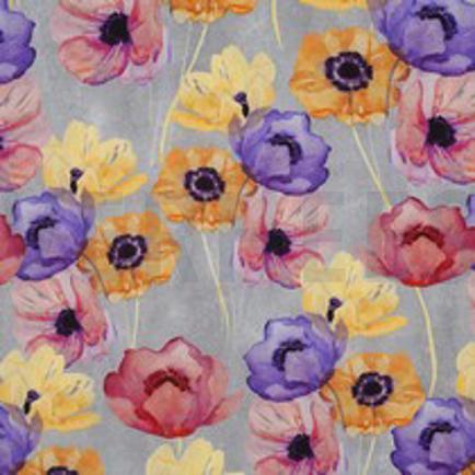 VISCOSE RADIANCE DIGITAL FLEURS GRIS (thumbnail)