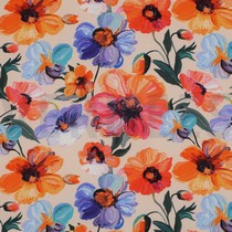 VISCOSE RADIANCE DIGITAL FLOWERS PEACH (thumbnail)