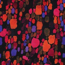 VISCOSE SATIN DIGITAL ABSTRACT BLACK (thumbnail)