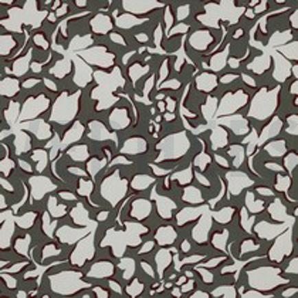 VISCOSE POPLIN STRETCH BIG BLOEMEN TAUPE (thumbnail)