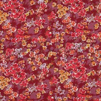 VISCOSE LUREX DIGITAAL KLEINE BLOEMEN KERSENROOD (thumbnail)