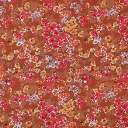 VISCOSE LUREX DIGITAAL KLEINE BLOEMEN ROEST (thumbnail)