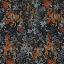 VISCOSE SATIN DIGITAL FLOWERS BLACK (thumbnail)