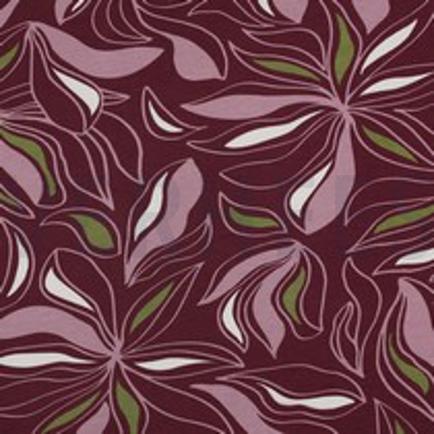 VISCOSE JERSEY FLOWERS DARK MAUVE (thumbnail)