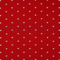 FINE POPLIN HEARTS DARK RED/ WHITE (thumbnail)