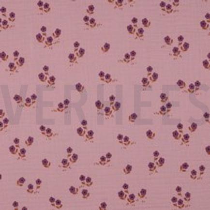 DOUBLE GAUZE FLOWERS MAUVE (thumbnail)