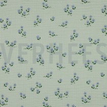 DOUBLE GAUZE FLOWERS MINT (thumbnail)