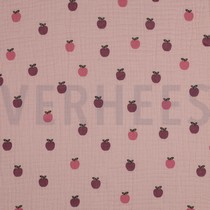 DOUBLE GAUZE FRUITS SOFT ROSE (thumbnail)