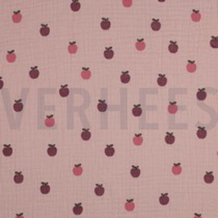 DOUBLE GAUZE FRUITS SOFT ROSE (thumbnail)