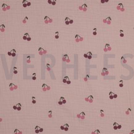 DOUBLE GAUZE FRUITS SOFT ROSE (thumbnail)
