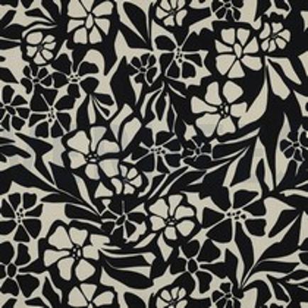COTTON VISCOSE FLOWERS BLACK (thumbnail)