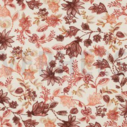 LINNEN JERSEY DIGITAAL BLOEMEN COGNAC (thumbnail)