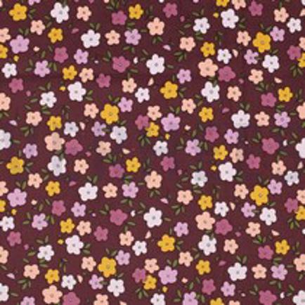 CORDUROY BABYRIB KLEINE BLOEMEN MAUVE (thumbnail)